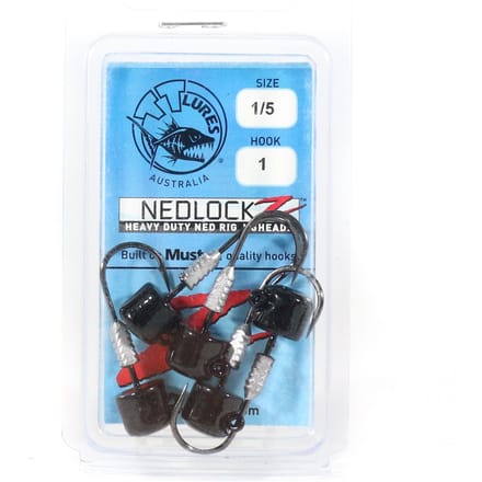 Tackle Tactics TT Nedlockz HD Jig Head Zwart 1/5 oz 1 5/pack (7472) blue