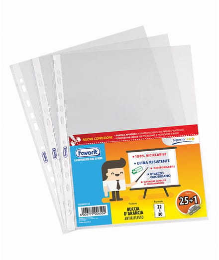 Favorit 400083624 sheet protector 220 x 300 mm Polypropyleen (PP) 26 stuk(s)