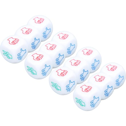 Ensemble de 12 dés de jeu blancs de 20 mm Exquis à bords arrondis Portables Ensemble de dés à 6 faces pour jeux white