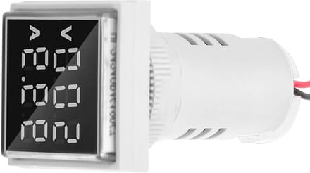 Paneel Ampèremeter - Stroommeter Indicator - 12 Volt Metingen - Digitaal Led Display - 22Mm Inbouw - Rood