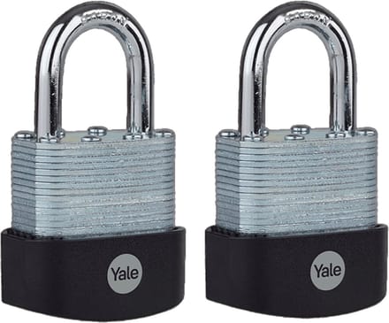 Yale - Gelamineerd Hangslot - 45 mm - Extra sterk - Buiten - 2 stuks