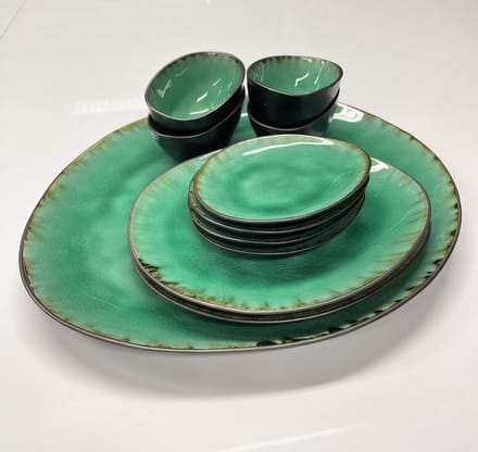 Sänger - Serveerborden Palm Beach - Porselein - Set van 11 - Turquoise