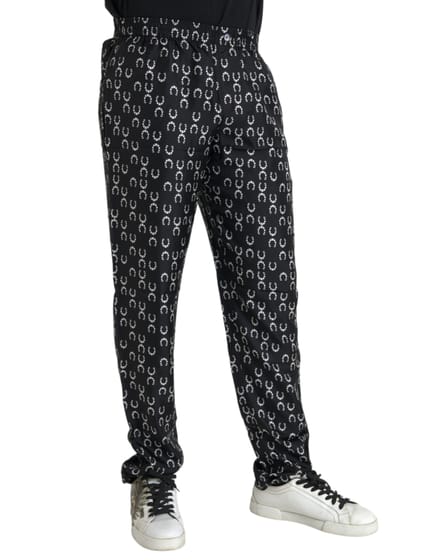Horseshoe Print Broek Casual Stijl