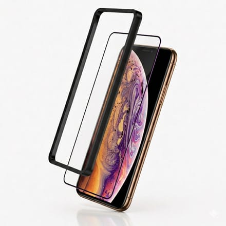 3mk, Screenprotector Gehard Glas geschikt voor iPhone 11 Pro Max / XS Max Hardy 2 Stuks, Zwart / Transparant