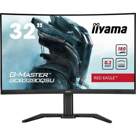 Iiyama G-Master Red Eagle GCB3280QSU-B2 Gaming monitor Energielabel F (A - G) 80 cm (31.5 inch) 2560 x 1440 Pixel 16:9 0.2 ms HDMI, DisplayPort,...
