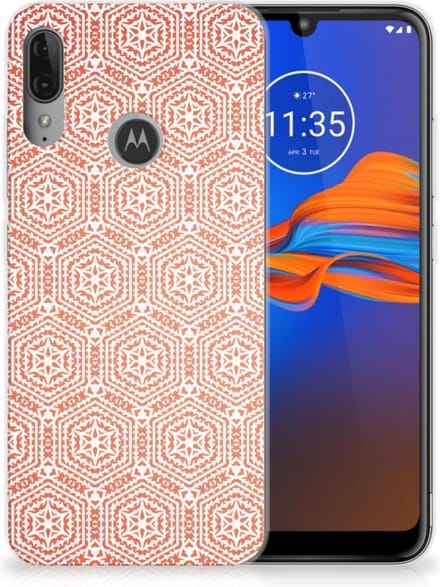 Motorola Moto E6 Plus TPU bumper Pattern Orange