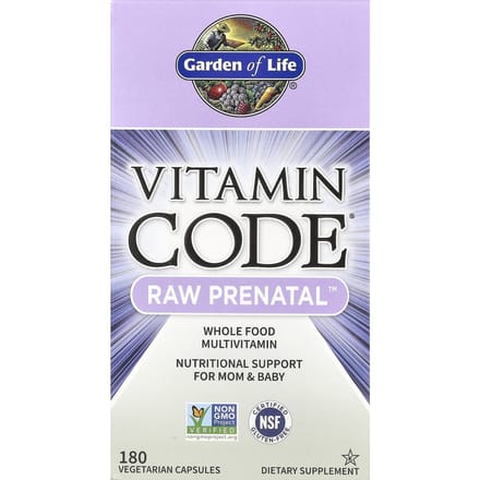 The Vitamin Code Prenatal (180 Capsules) - Garden Of Life