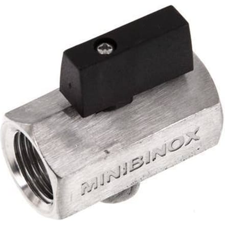 G 1/2 inch 2-Weg Rvs Mini-Kogelkraan 25 Bar - BL2SH-MM-012