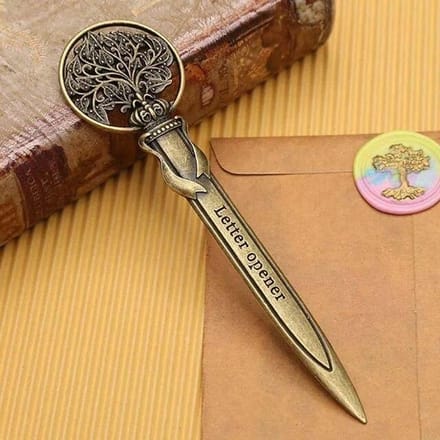 Retro Utility Knife Mini Draagbare Papiersnijder Brief Envelop Opener Express Box Mes Box Cutter Mes Studentenbenodigdheden