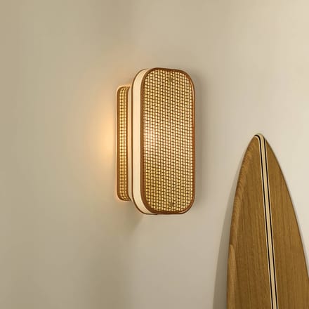 MARKET SET wandlamp Square, crème, textiel, E27