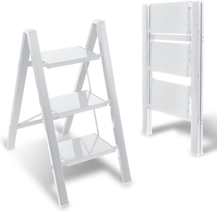 Lichte Aluminium Vouwladder Daksteun Antislip 3 Treden