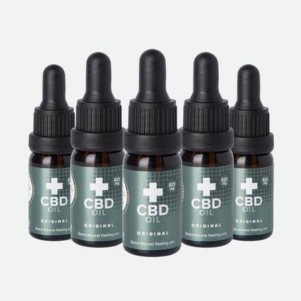 Dutch Natural Healing - CBD olie 10ml - 8% - 825mg naturel smaak - 5-pack