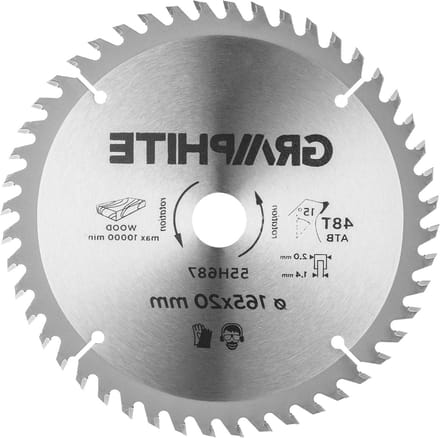 Zaagblad - Freesblad - Hout Bewerken - Krasbestendig - 165 mm - Zilver