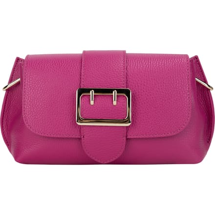 Faina Leren schoudertas Dames roze