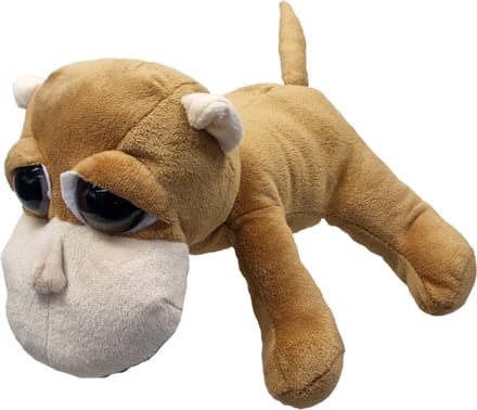 UNITOYS – Aap Jimmy – Liggend met grote ogen – 45cm – Bruin