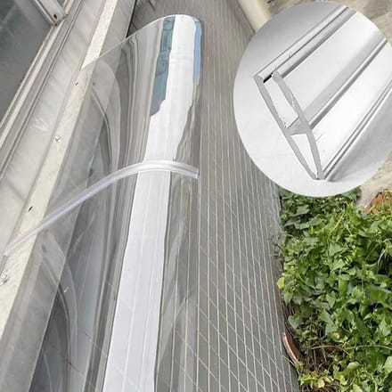 Luifel - Regenscherm - Buiten beschermen - Stevige polycarbonaat - 40x140 cm - Transparant