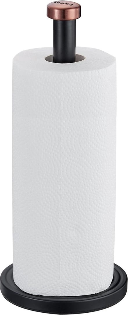 Klausberg 7715 - Keukenrolhouder zwart - 15 x 35,5 cm