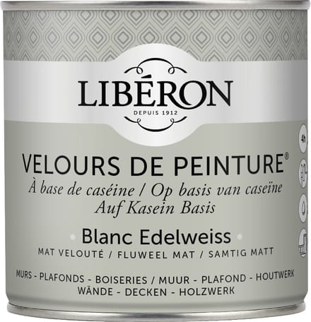 Liberon Velours De Peinture Muurverf - Mat - Blanc Edelweiss - 0,5l