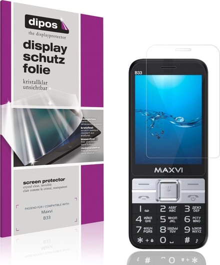 dipos – 4x Beschermfolie geschikt voor Maxvi B33 | Krasbestendige & heldere Screenprotector Ultra-Thin