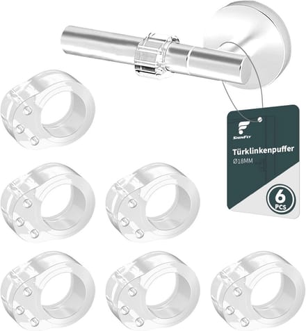 Set van 12 Transparante PVC Deurstoppen - Hoge Elastische Deurklink Beschermers voor Muren en Meubels