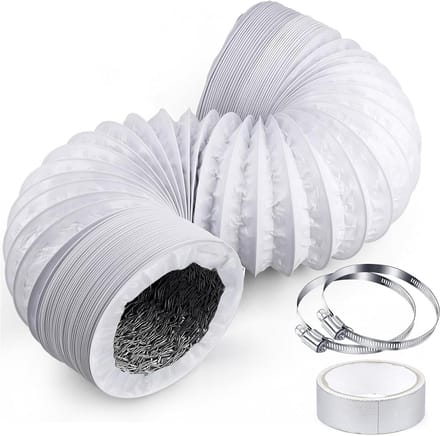 Afvoerslang - Kanaalslang - Ventilatie - Vlamvertragend - Ø150mm 3 Meter - Wit