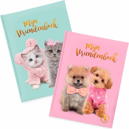 Studio Pets® set katten en honden vriendenboekjes – invulboek voor kinderen