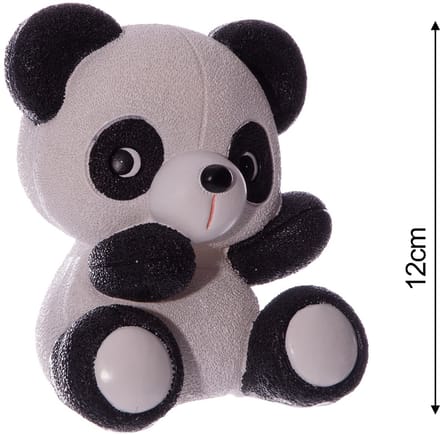 Panda Spaarpot 12 cm – Polyresine – Met Rubberen Dop – Kinder Spaarpot – Zwart Wit Decoratie