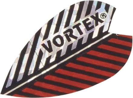 Dart Vleugels - Vortex X - Precisie Darts - Aluminium Coating - 3 Stuks - Zilver Rood