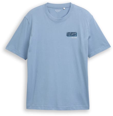 Tom Tailor - T-shirt met print - Maat S - faded denim blue