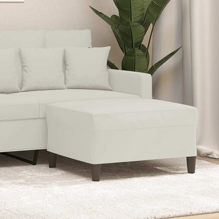 vidaXL - Voetenbank - 70x55x41 - cm - fluweel - crèmekleurig