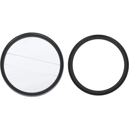 Filtre Dioptrique Double Fendu 62mm Verre Filtre Effets Spéciaux Flou Demi-Lune Double pour Sans Miroir white