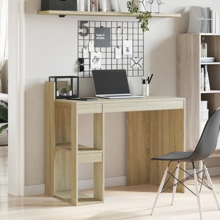 vidaXL - Bureau - 103,5x56,5x94 - cm - bewerkt - hout - sonoma - eikenkleurig