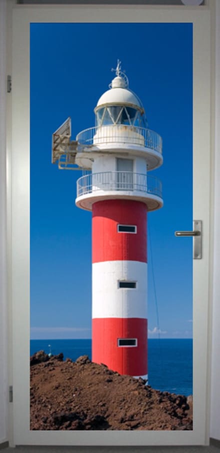 Deurposter 'Vuurtoren 1' - deursticker 75x195 cm