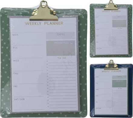 Klembord A4 met weekplanner