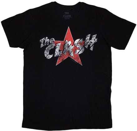 The Clash - Star Logo Heren T-shirt - M - Zwart