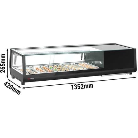 GGM Gastro Sushi-Kühlvitrine - 5x GN 1/3 - Schwarz