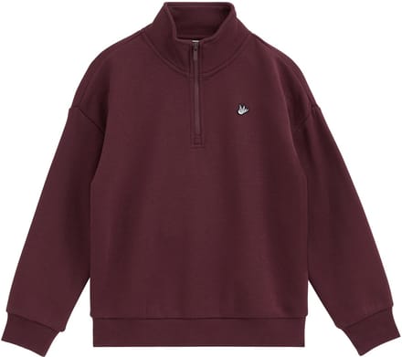 WE Fashion Jongens sweater met quarter-zip en embroidery
