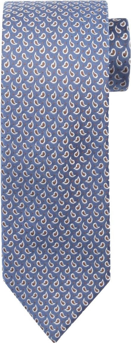 Suitable Stropdas Zijde Paisley Donkerblauw - Paisley - Heren das