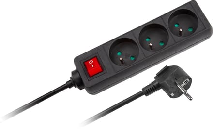 Rebel - Stekkerdoos - 3 Stopcontacten - 5m - Schakelaar