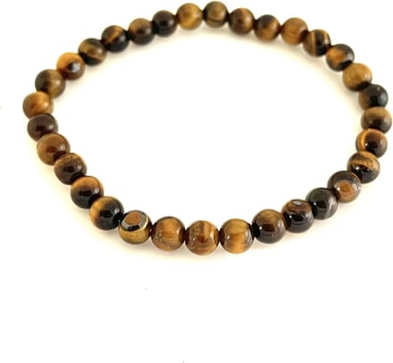 Tijgeroog edelstenen armband 6 mm bruin bescherming