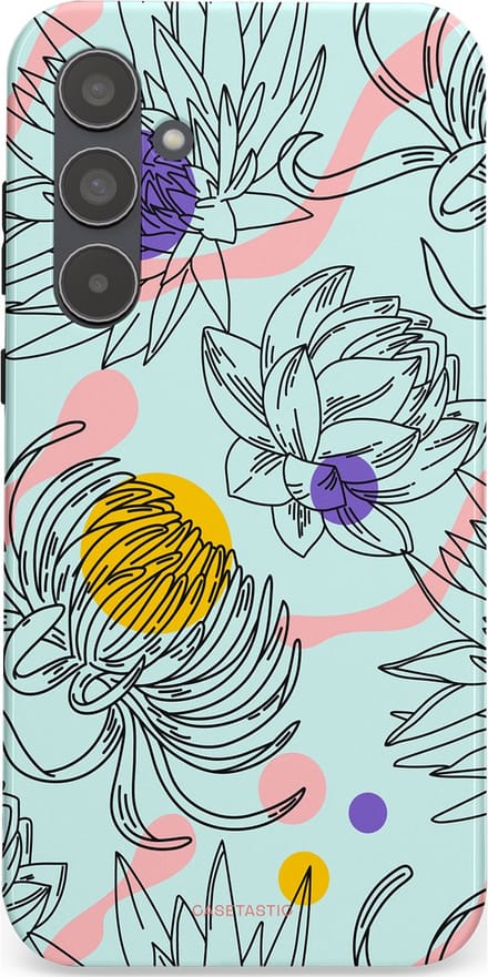Casetastic hoesje geschikt voor Samsung Galaxy A55 - Dubbellaagse bescherming - Wildschets - Fashion Case - Zilver Wit Saliegroen Lichtroze