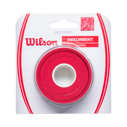 Wilson Absorbx Overgrip Tennisracket Rood - 3 Stuks