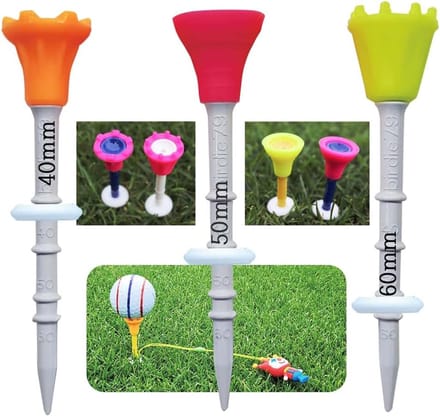 Verstelbare Golf Bali's - Premium Siliconen Big Head Tees voor Consistente Afslaghoogte