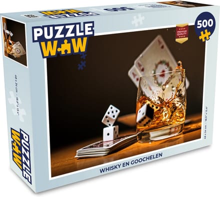 Puzzel Whisky en goochelen - Legpuzzel - Puzzel 500 stukjes