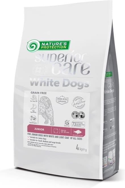 Nature´s P White Dog Junior 4kg Graanvrij Met Witte Vis