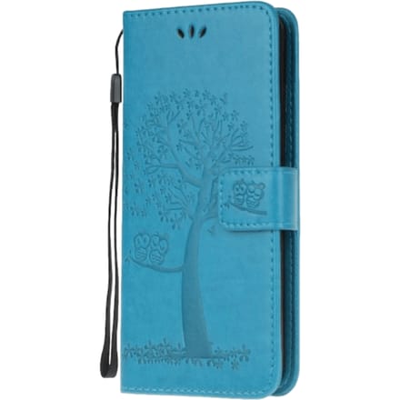 Comfycase Samsung Galaxy S20 Bookcase Hoesje Uiltjes Blauw