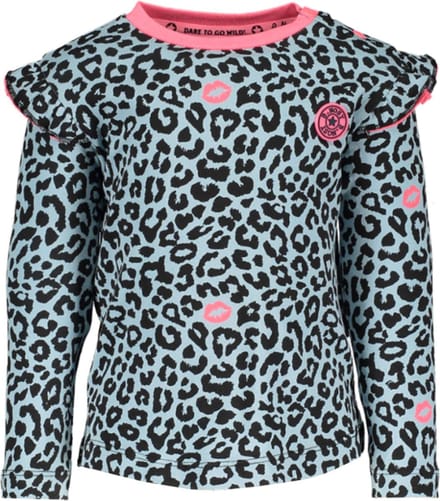 B.Nosy Meisjes Longsleeve - panther kiss - Maat 74
