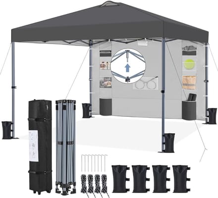CRLYN® Easy Up Partytent - Paviljoen Opvouwbaar - Extra Stevig - Zwart