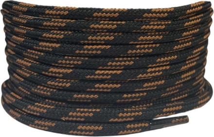 Wandel-/Bergschoen veters Zwart/Bruin 90cm - Rond