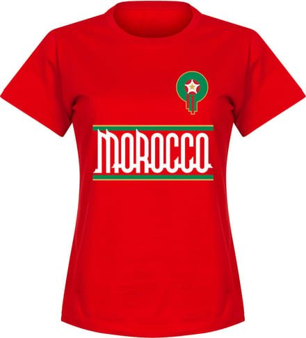 Marokko Dames Team T-Shirt - Rood - S